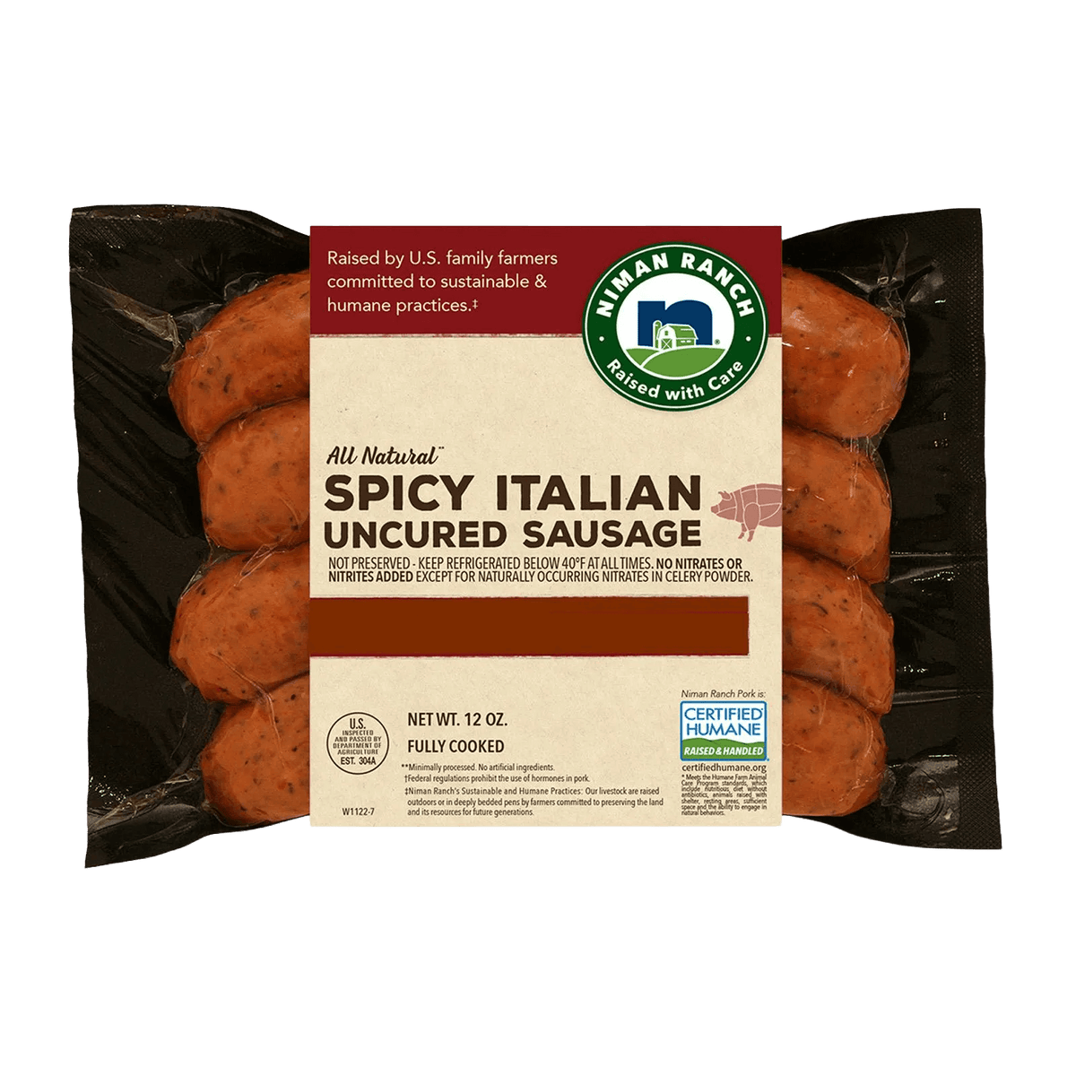 All-Natural Spicy Italian Sausages